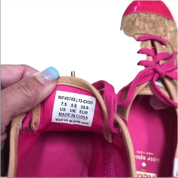 Keds Kate Spade corky lipstick pink sneakers. Size 7.5 - Picture 5 of 10
